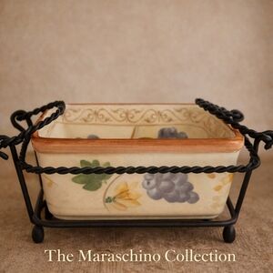 Temptations by Tara Floral Casserole Dish with Rack | 1 Qt